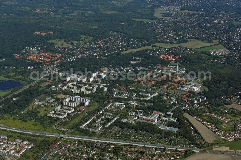 Berlin from above - Panoramic city view of downtown area Berlin Buch