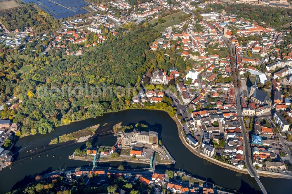 Aerial photograph Bernburg (Saale) - City view of downtown area in Bernburg (Saale) in the state Saxony-Anhalt, Germany