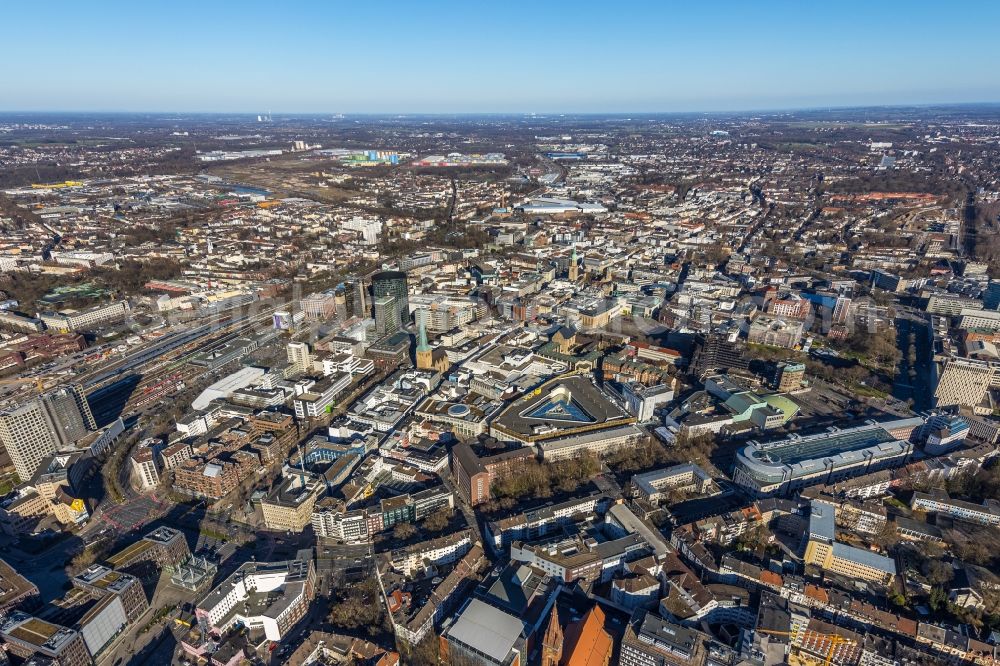 Aerial photograph Dortmund - City view of downtown area in Dortmund in the state North Rhine-Westphalia, Germany