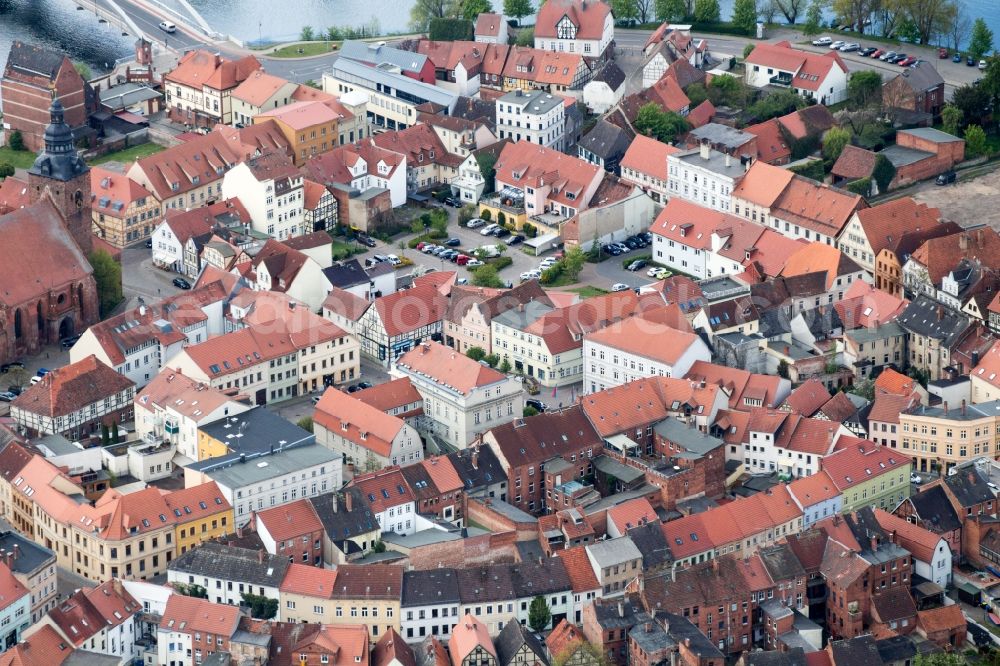 Aerial image Hansestadt Havelberg - City view of downtown area Havelberg in Hansestadt Havelberg in the state Saxony-Anhalt