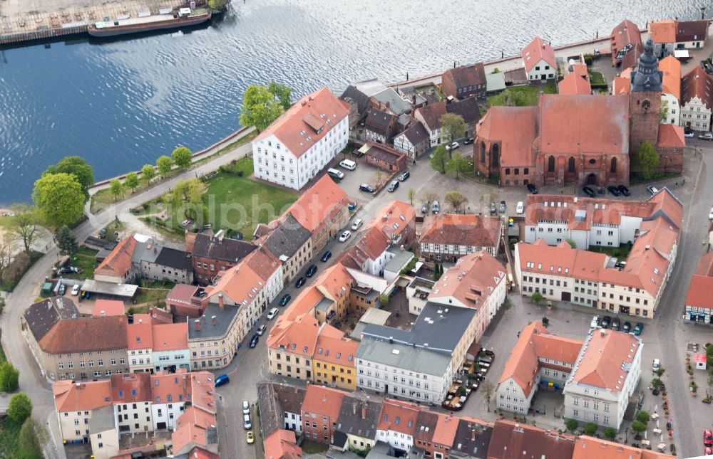 Hansestadt Havelberg from the bird's eye view: City view of downtown area Havelberg in Hansestadt Havelberg in the state Saxony-Anhalt