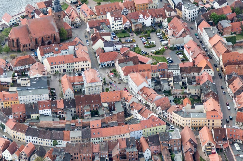 Aerial photograph Hansestadt Havelberg - City view of downtown area Havelberg in Hansestadt Havelberg in the state Saxony-Anhalt