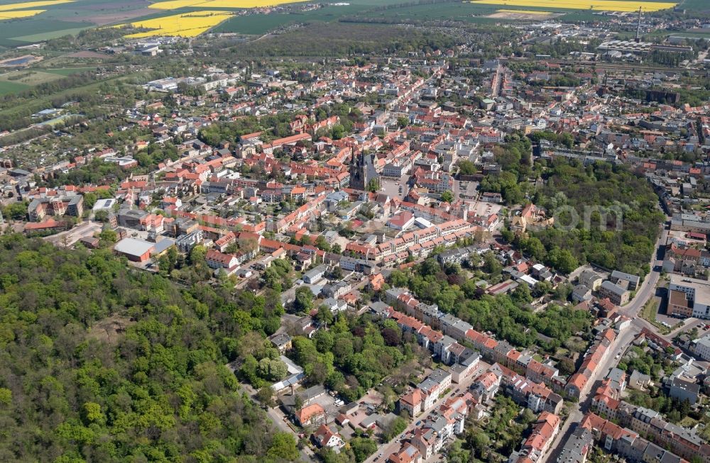 Aerial photograph Köthen (Anhalt) - City view of downtown area Koethen in Koethen (Anhalt) in the state Saxony-Anhalt