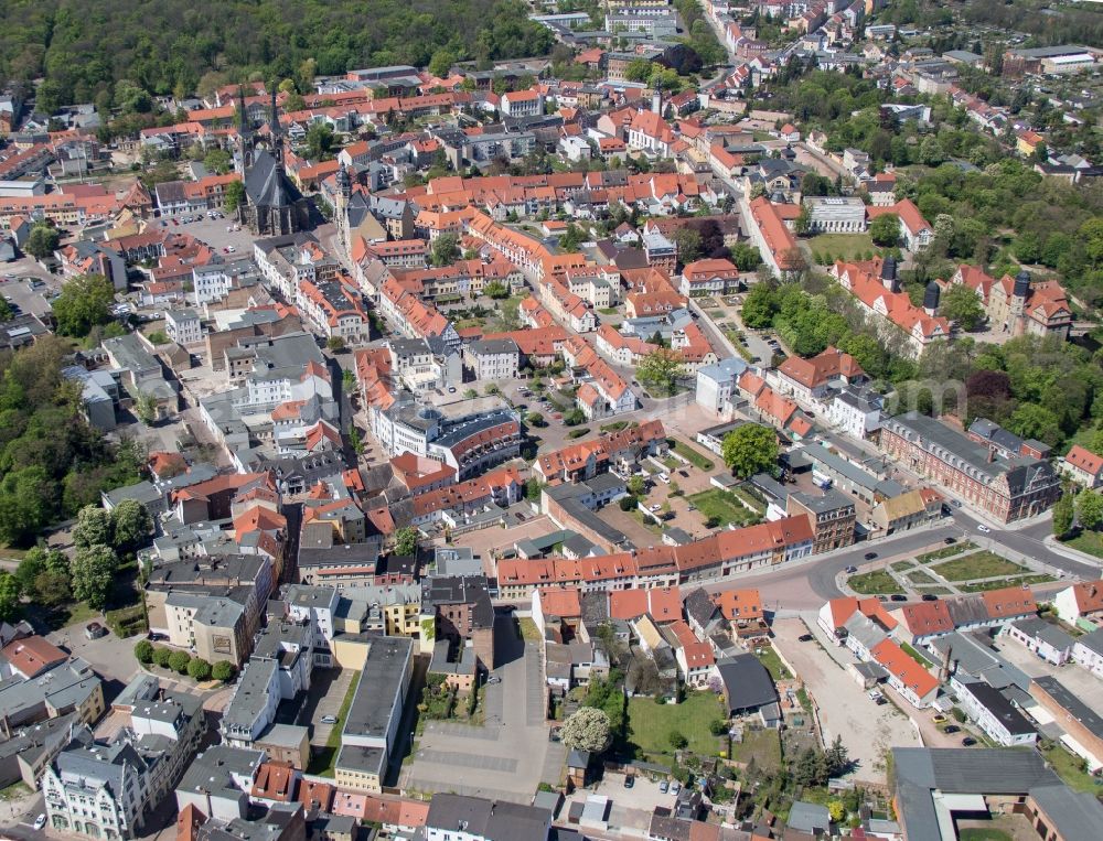 Aerial photograph Köthen (Anhalt) - City view of downtown area Koethen in Koethen (Anhalt) in the state Saxony-Anhalt