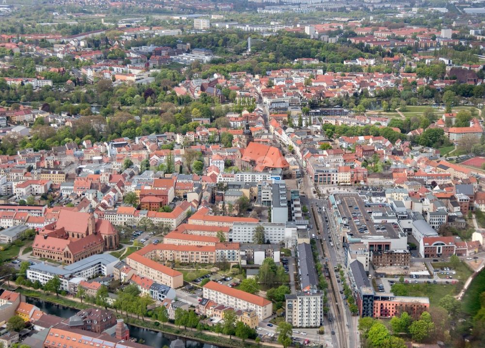 Aerial photograph Kyritz - City view of downtown area Kyritz in Kyritz in the state Brandenburg