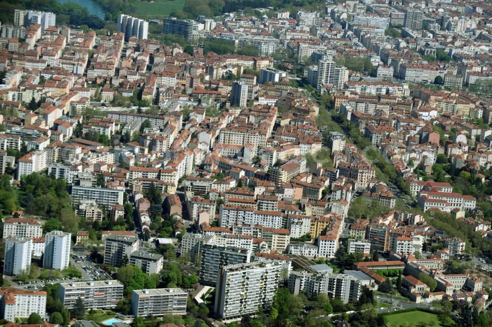 Aerial photograph Lyon - City view of downtown area in Lyon in Auvergne Rhone-Alpes, France