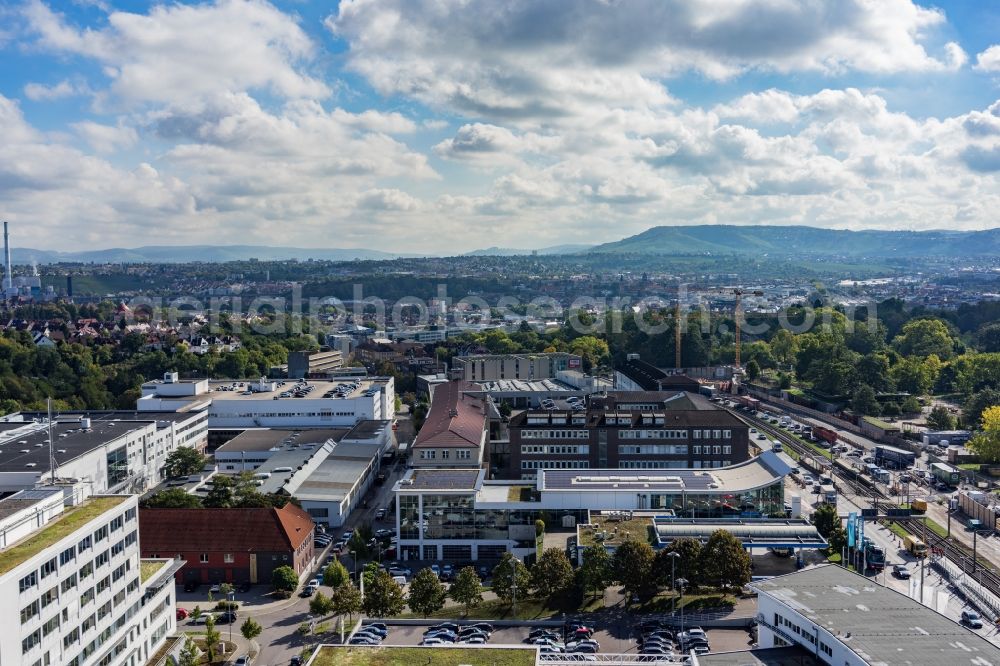 Aerial photograph Stuttgart - City view of downtown area Pragstrasse - Loewentorbogen in Stuttgart in the state Baden-Wuerttemberg