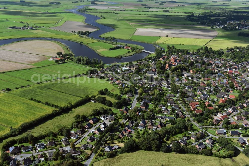 Aerial photograph Schwabstedt - City view of downtown area Schwabstedt in Schwabstedt in the state Schleswig-Holstein