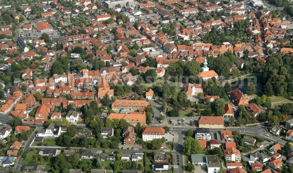 Aerial image Wolfsburg - Cityscape of downtown in Wolfsburg in the state Lower Saxony