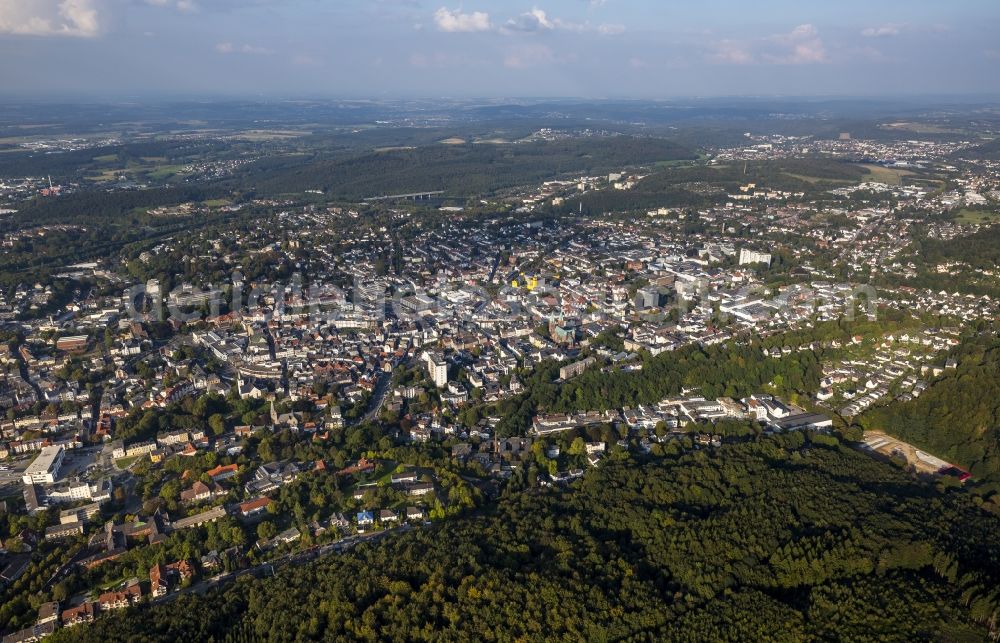 Iserlohn from the bird's eye view: City view of Iserlohn in the state North Rhine-Westphalia