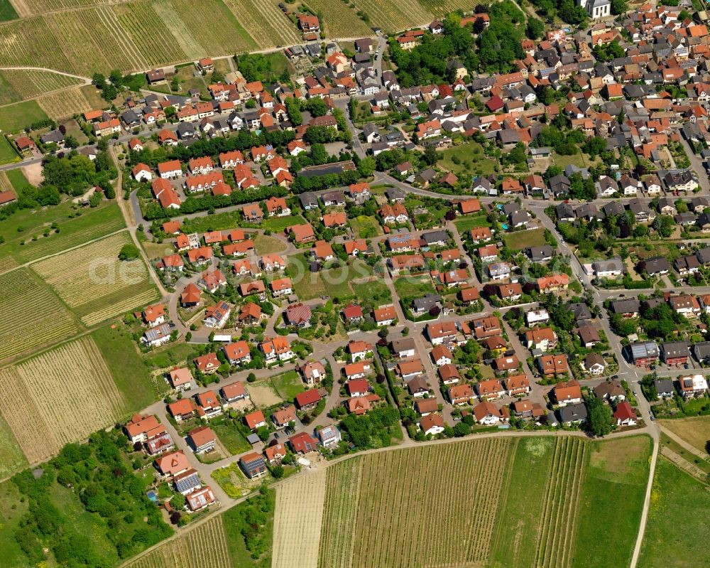 Aerial image Jugenheim in Rheinhessen - City view from Jugenheim in Rheinhessen in the state Rhineland-Palatinate