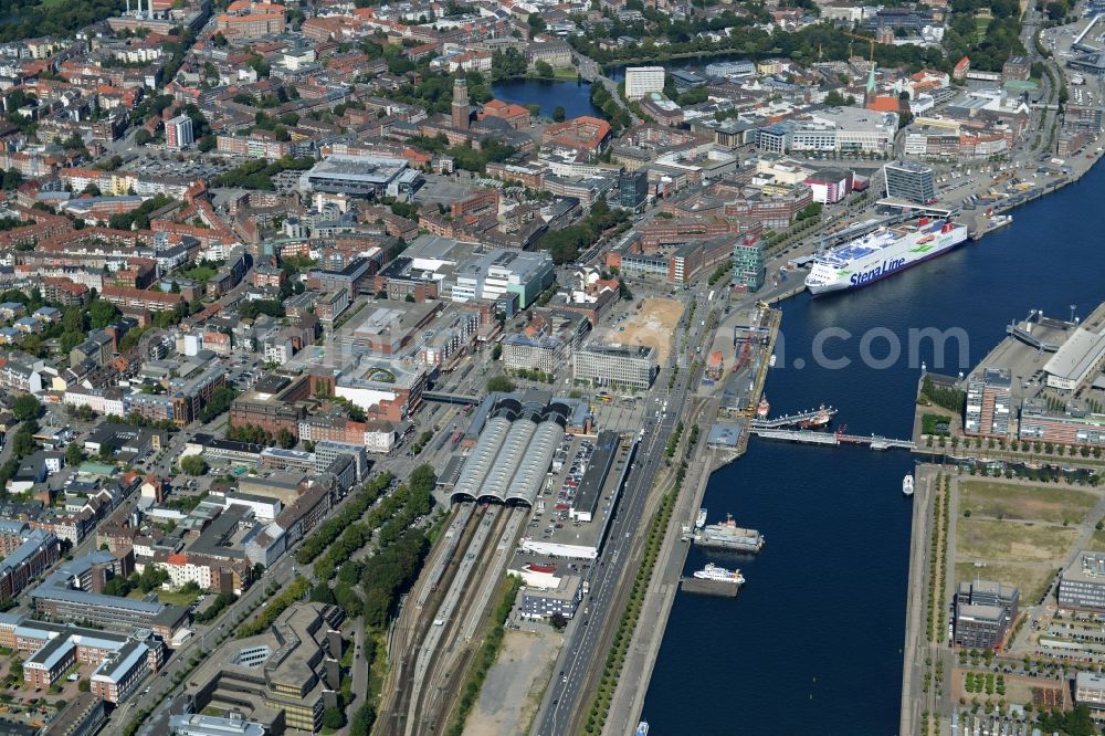 Kiel from above - View of Kiel and its harbour in the state of Schleswig-Holstein