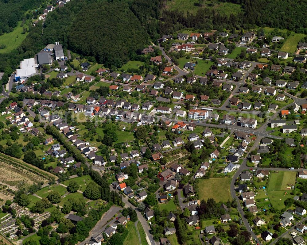 Aerial image Kirchen (Sieg) - City view of Kirchen (Sieg) in Rhineland-Palatinate. The Town is a recognized health resort in the southwestern part of Siegerlands