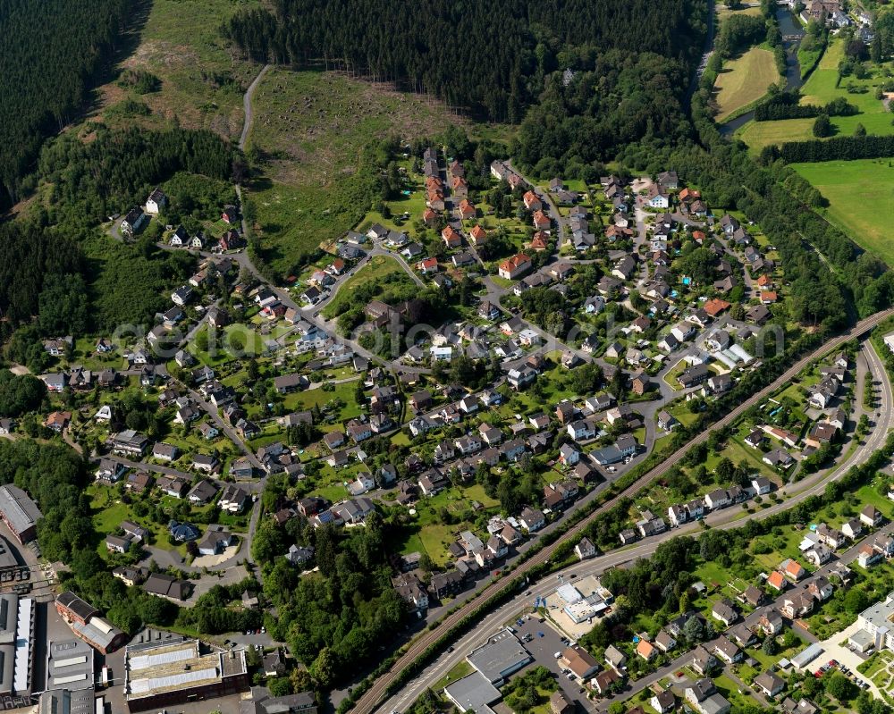 Aerial image Kirchen (Sieg) - City view of Kirchen (Sieg) in Rhineland-Palatinate. The Town is a recognized health resort in the southwestern part of Siegerlands