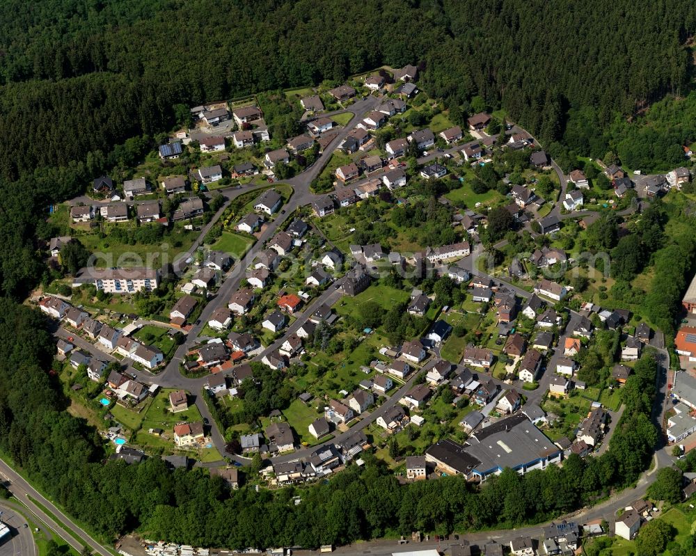 Aerial photograph Kirchen (Sieg) - City view of Kirchen (Sieg) in Rhineland-Palatinate. The Town is a recognized health resort in the southwestern part of Siegerlands