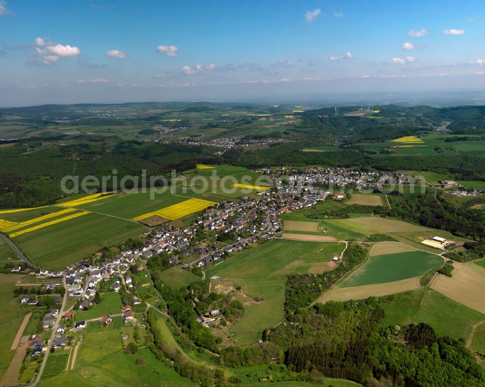 Kirchwald from the bird's eye view: City view from Kirchwald in the state Rhineland-Palatinate