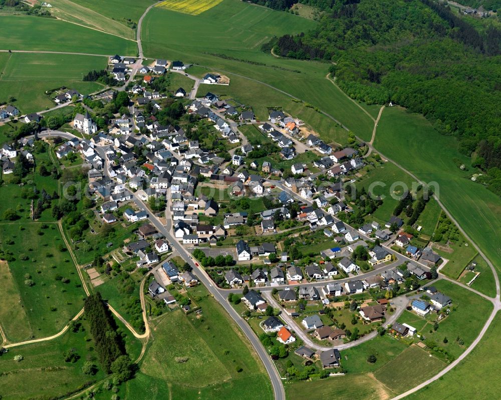 Kirchwald from the bird's eye view: City view from Kirchwald in the state Rhineland-Palatinate