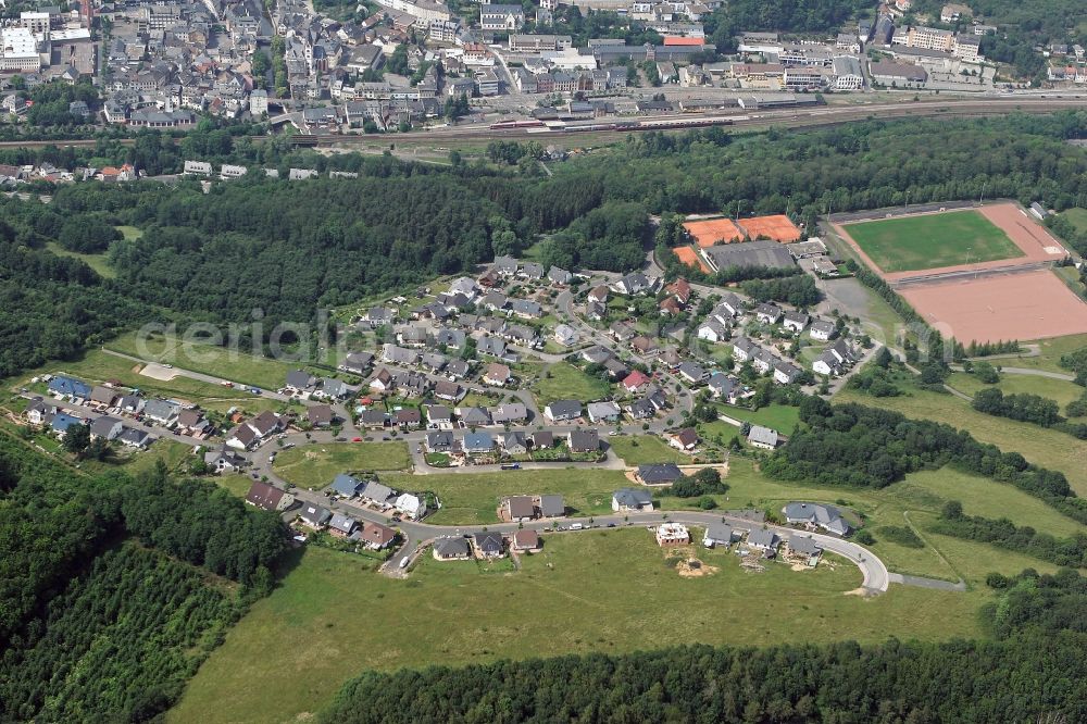 Aerial photograph Kirn - Cityscape of Kirn in Rhineland-Palatinate. Kirn is located on the river Nahe in the district of Bad Kreuznach in Rhineland-Palatinate. Kirn is the seat of the collective municipality Kirn-Land