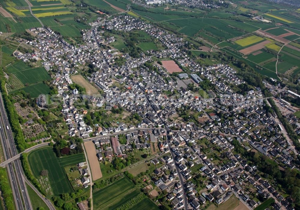 Aerial image Koblenz OT Rübenach - City view from the district of Koblenz- Rübenach in Rhineland-Palatinate