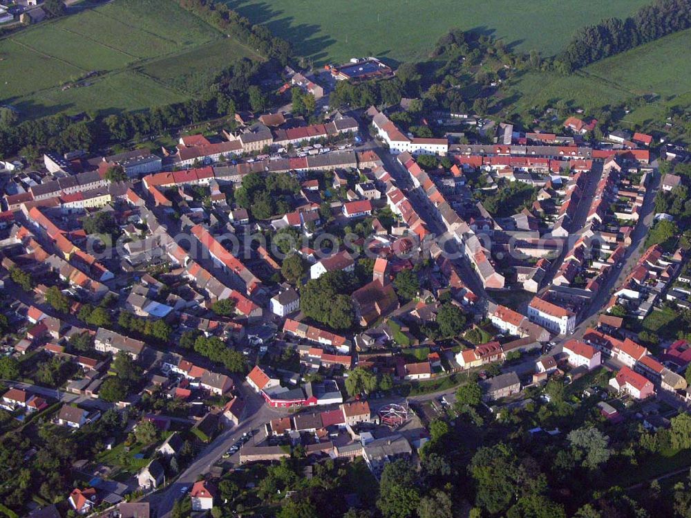 Aerial photograph Kremmen (Brandenburg) - Blick auf das Stadtzentrum von Kremmen im Landkreis Oberhavel in Brandenburg nördlich von Berlin