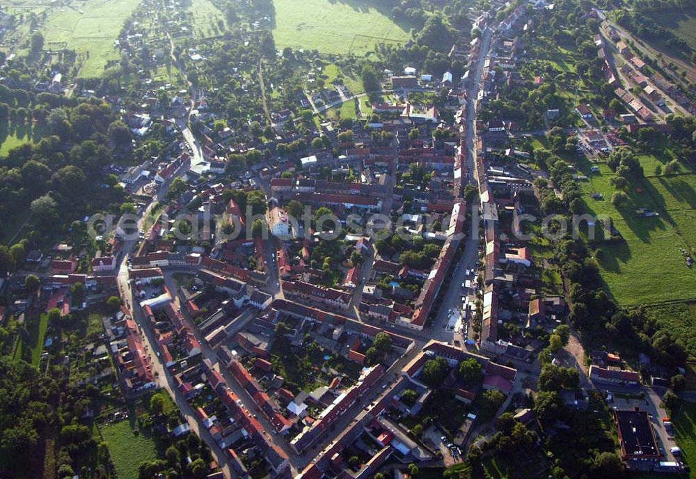 Kremmen (Brandenburg) from above - Blick auf das Stadtzentrum von Kremmen im Landkreis Oberhavel in Brandenburg nördlich von Berlin