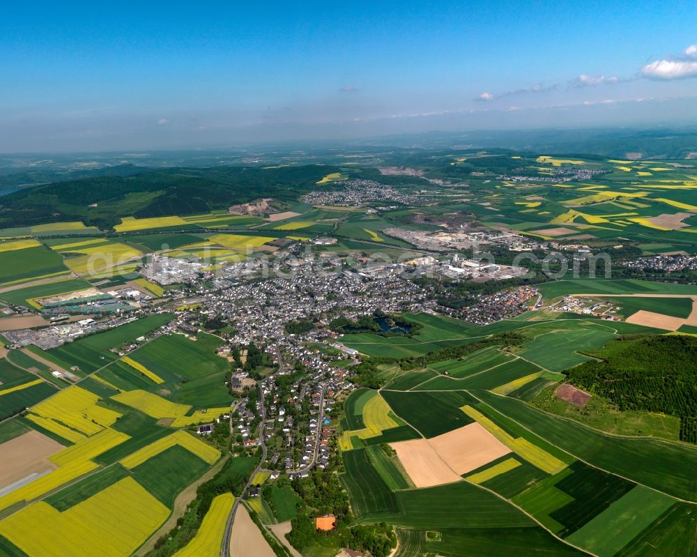 Aerial photograph Kruft - Cityscape of Kruft at the BAB61 in Rhineland-Palatinate