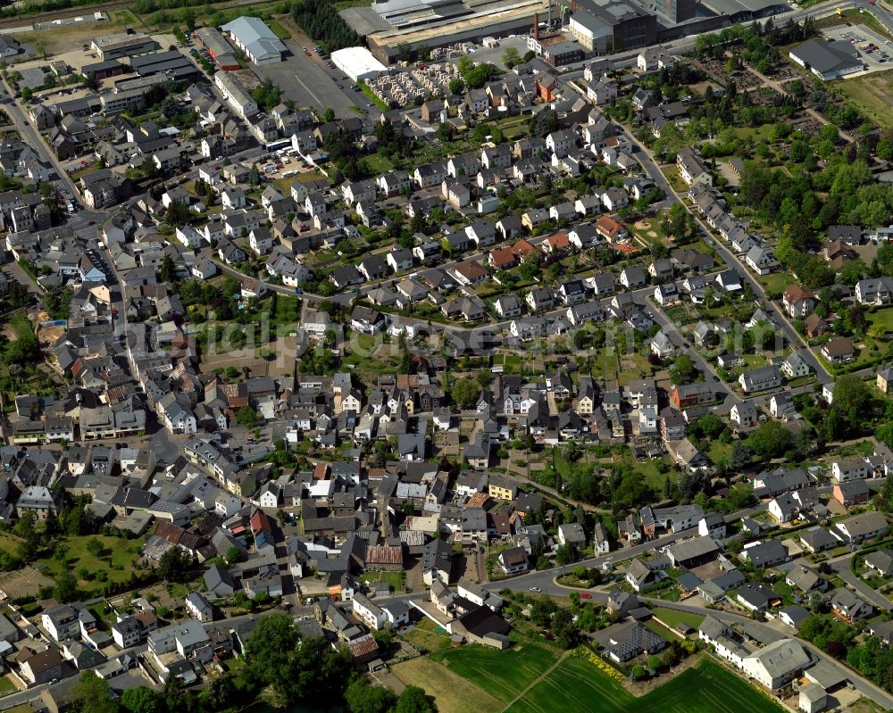 Aerial image Kruft - City view from Kruft in the state Rhineland-Palatinate