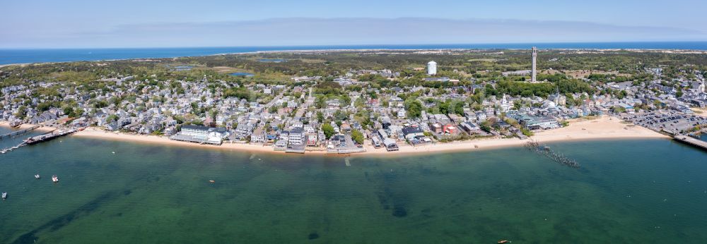 Provincetown from above - City view on sea coastline Cape Cod in Provincetown in Massachusetts, United States of America