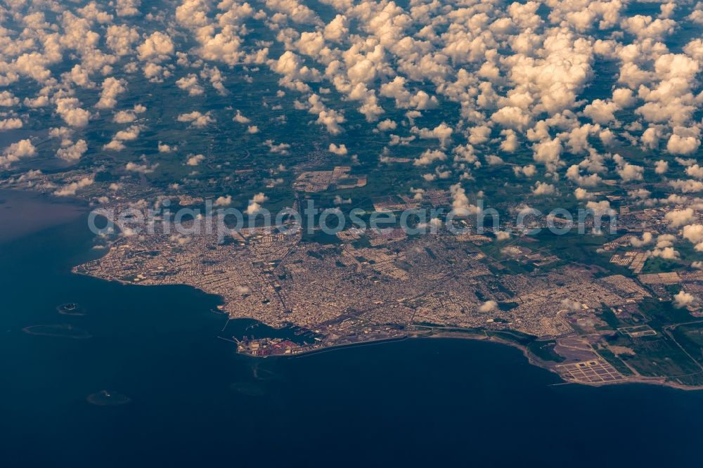 Aerial image Veracruz - City view on sea coastline of Golf von Mexico in Veracruz in Mexico