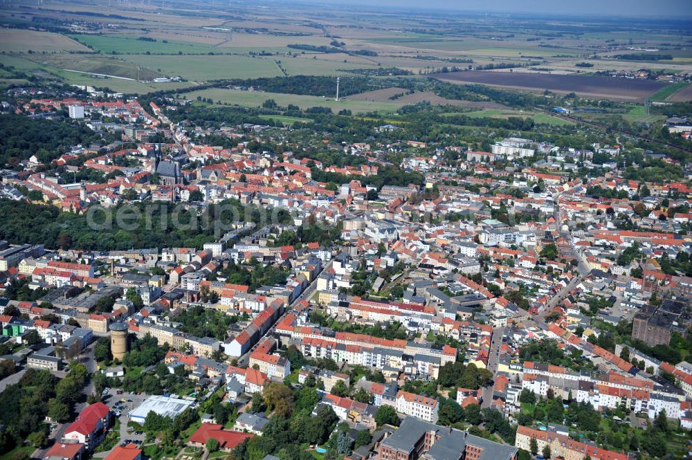 Aerial photograph Köthen - City view from the city center Köthen (Anhalt) in Saxony-Anhalt