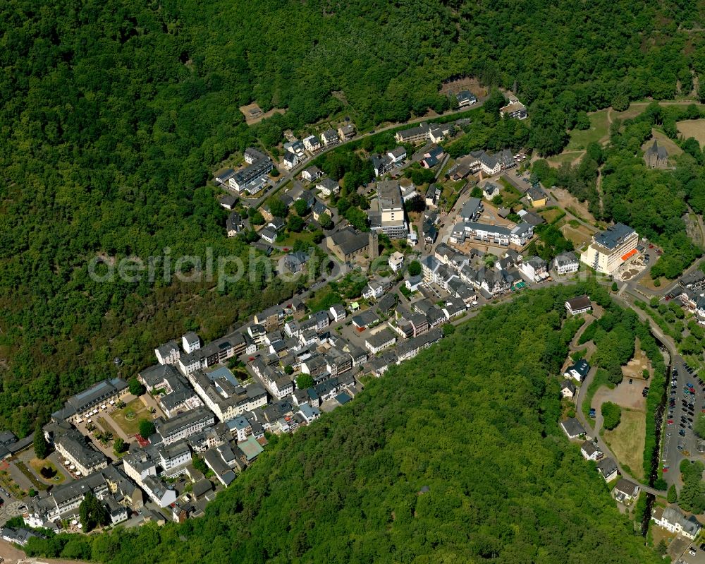 Bad Bertrich from the bird's eye view: City view from the spa town of Bad Bertrich in Rhineland-Palatinate