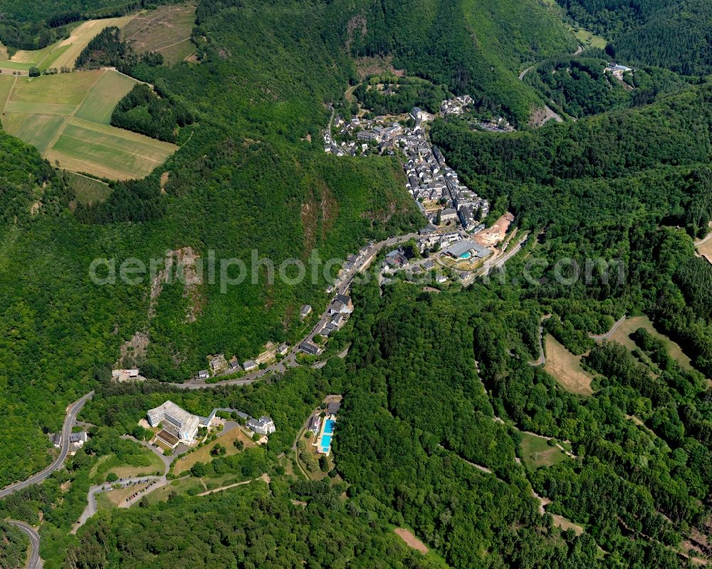 Aerial image Bad Bertrich - City view from the spa town of Bad Bertrich in Rhineland-Palatinate