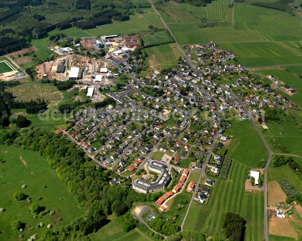 Langenbach from above - City view from Langenbach in the state Rhineland-Palatinate