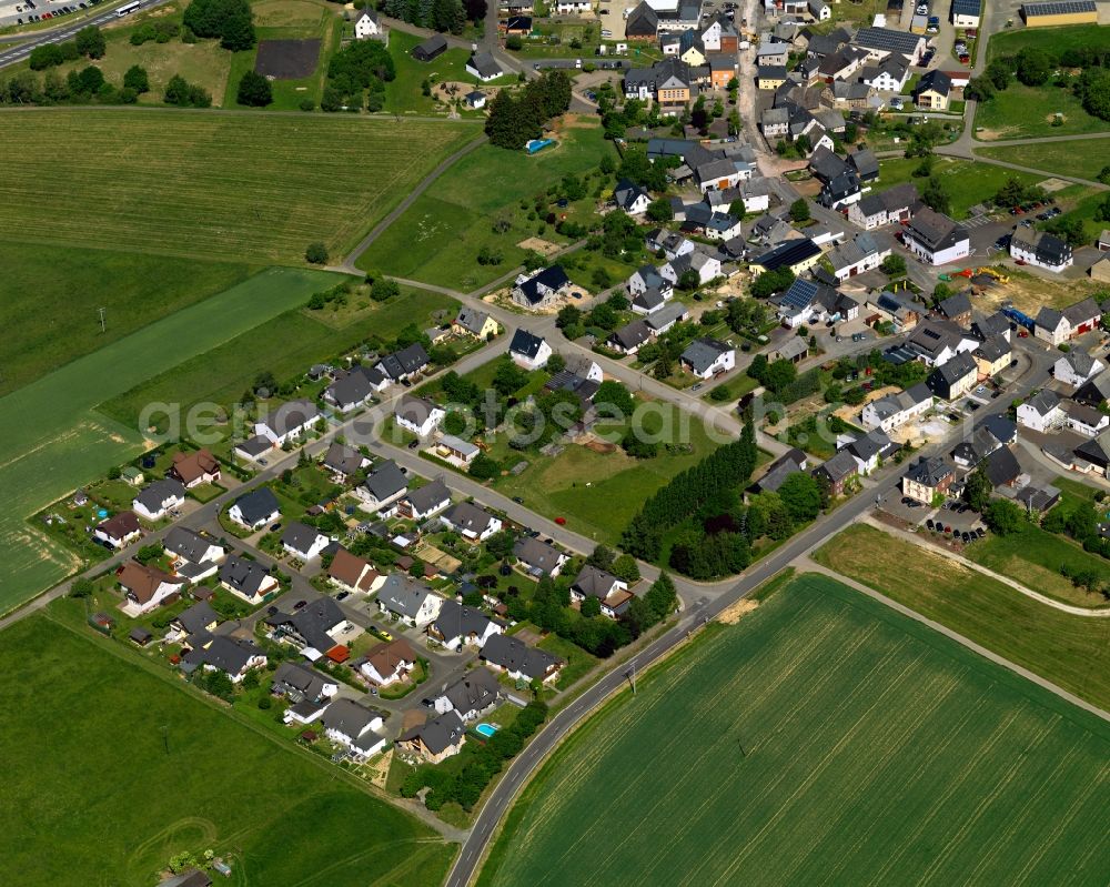 Lautzenhausen from the bird's eye view: City view from Lautzenhausen in the state Rhineland-Palatinate