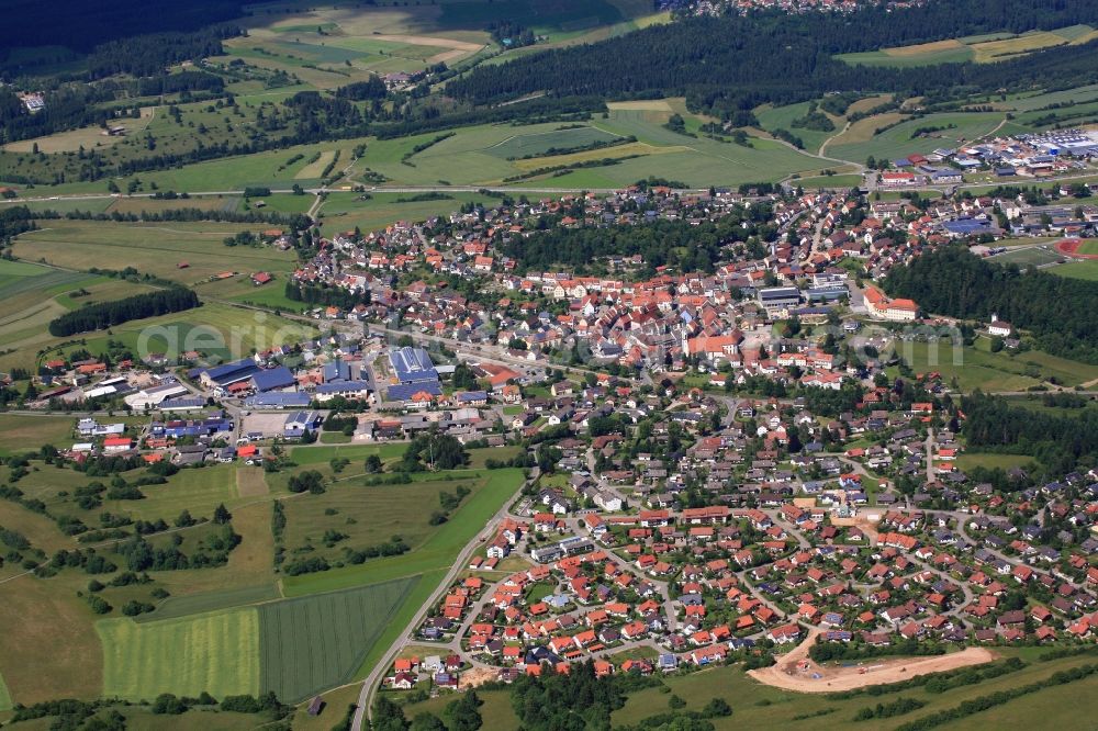 Löffingen from the bird's eye view: City view of Loeffingen in the state Baden-Wuerttemberg