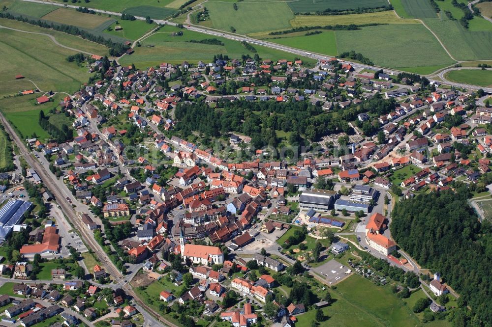 Aerial image Löffingen - City view of Loeffingen in the state Baden-Wuerttemberg