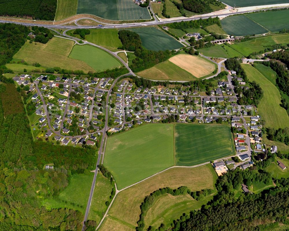 Aerial image Liederbach, Dillendorf - City view from Liederbach, Dillendorf in the state Rhineland-Palatinate