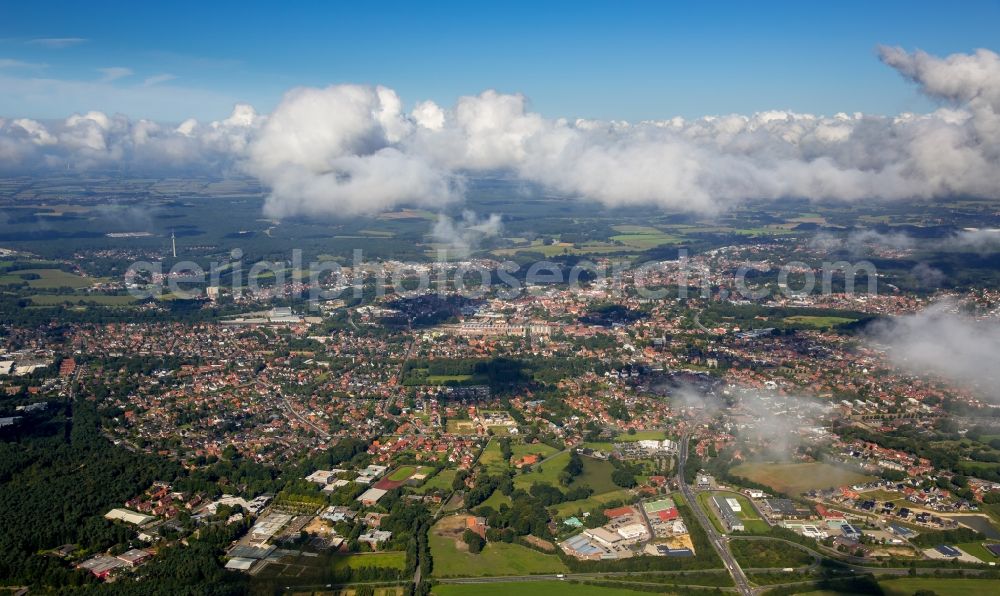 Lingen (Ems) from the bird's eye view: View of the town of in Lingen (Ems) in the state of Lower Saxony