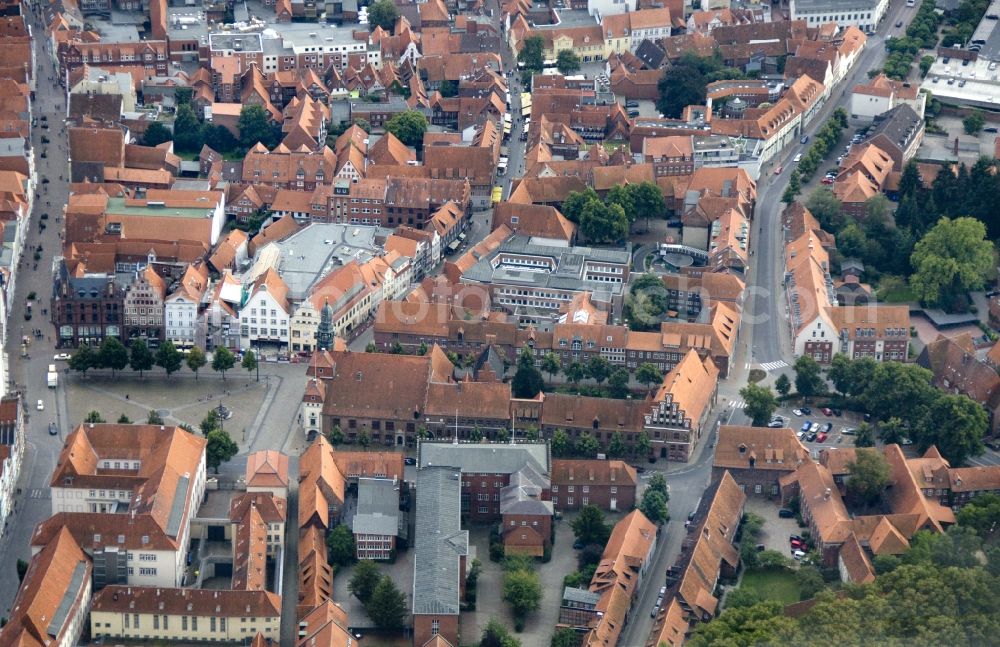 Aerial image Lüneburg - City view of Lüneburg. Lüneburg is the third largest city in the central state of Lower Saxony