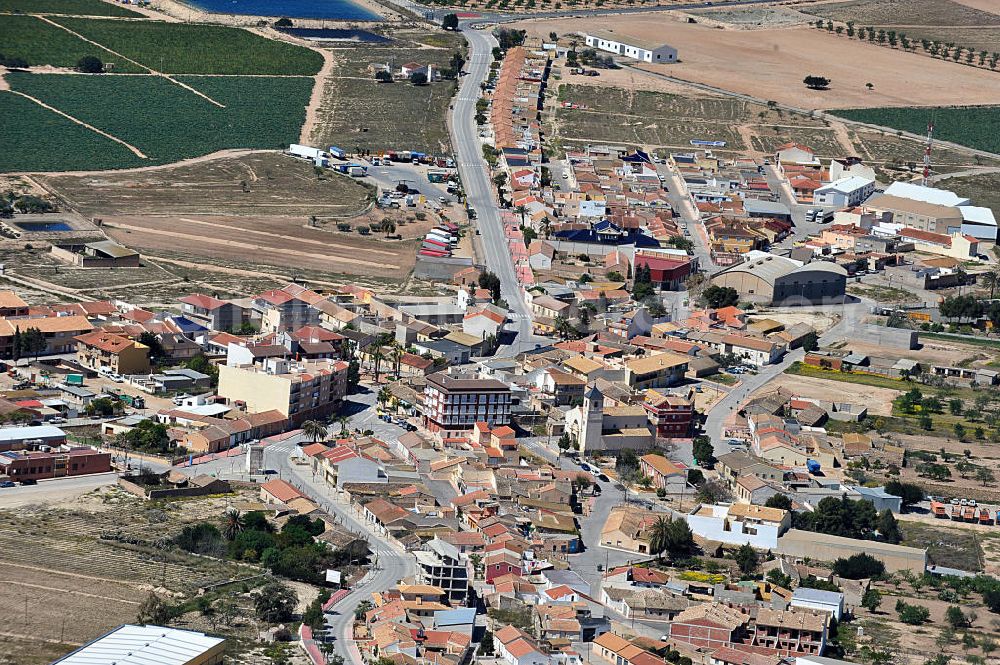 Los Martinez del Puerto from above - Cityscape view of Los Martinez del Puerto in the region of Murcia in Spain