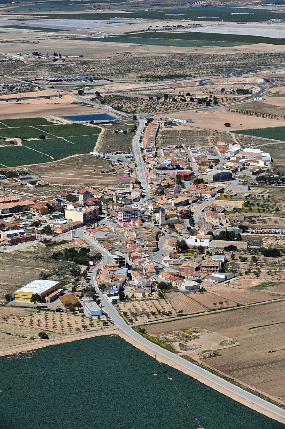 Aerial photograph Los Martinez del Puerto - Cityscape view of Los Martinez del Puerto in the region of Murcia in Spain