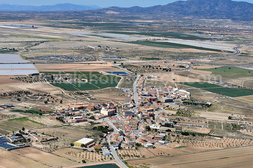 Los Martinez del Puerto from above - Cityscape view of Los Martinez del Puerto in the region of Murcia in Spain