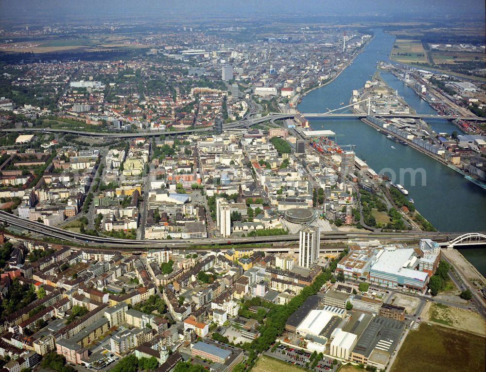 Ludwigshafen from above - Stadtansicht von Ludwigshafen am Rhein. City scape of Ludwigshafen.