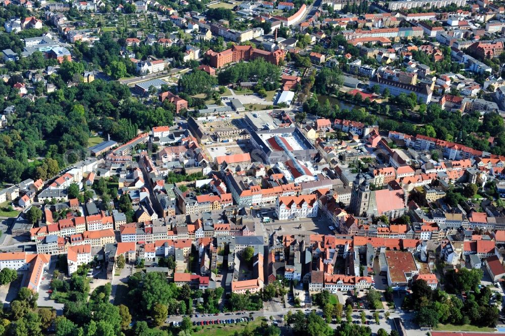 Aerial photograph Lutherstadt Wittenberg - City view of Lutherstadt Wittenberg in Saxony-Anhalt