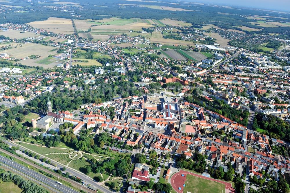 Lutherstadt Wittenberg from above - City view of Lutherstadt Wittenberg in Saxony-Anhalt