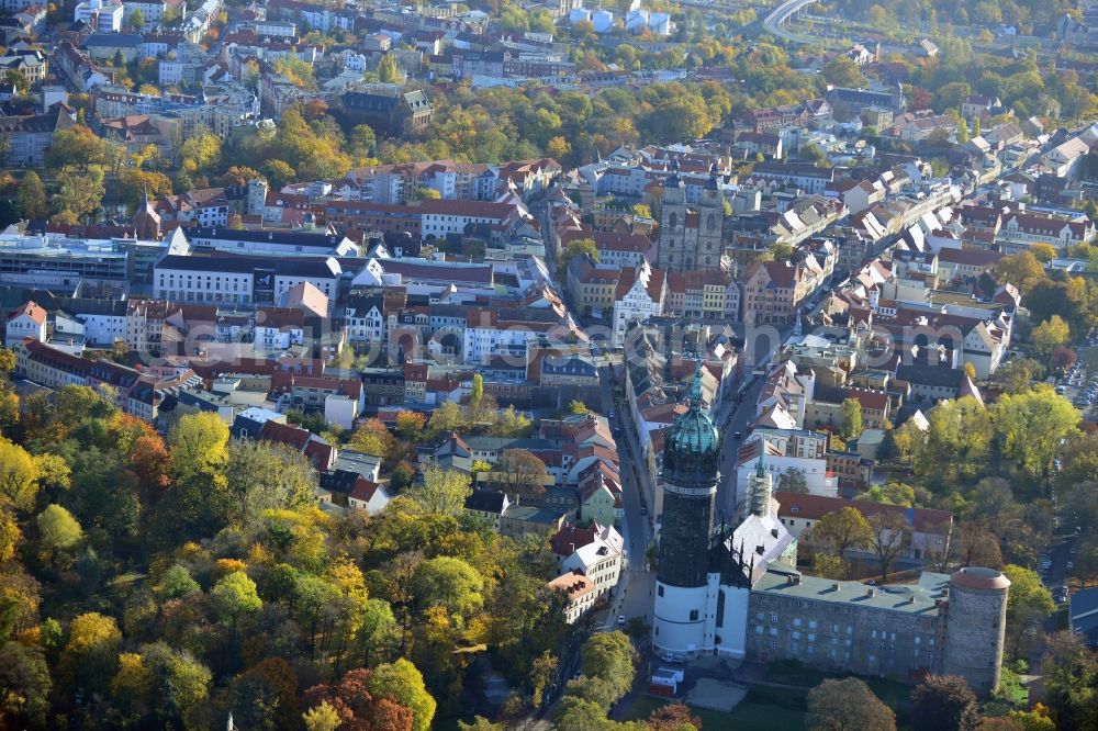 Aerial image Lutherstadt Wittenberg - City view of Lutherstadt Wittenberg in Saxony-Anhalt