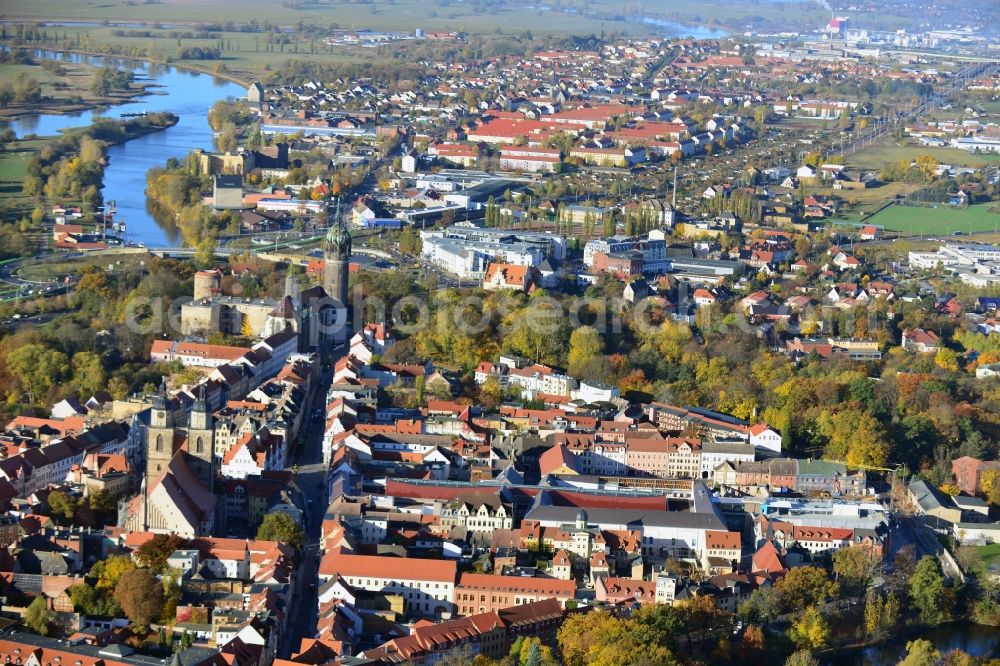 Lutherstadt Wittenberg from the bird's eye view: City view of Lutherstadt Wittenberg in Saxony-Anhalt