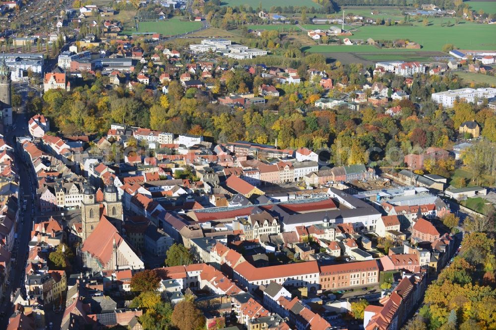 Aerial photograph Lutherstadt Wittenberg - City view of Lutherstadt Wittenberg in Saxony-Anhalt