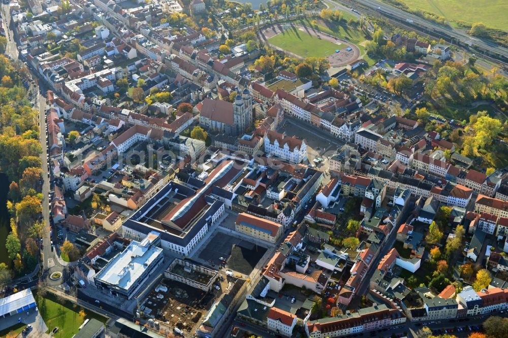 Aerial photograph Lutherstadt Wittenberg - City view of Lutherstadt Wittenberg in Saxony-Anhalt