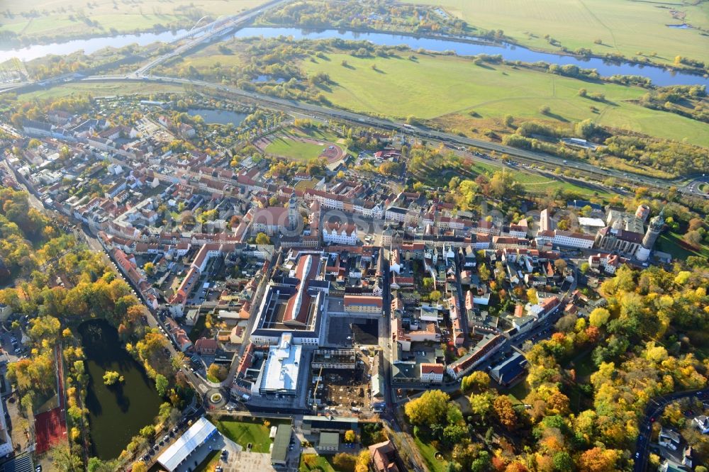 Lutherstadt Wittenberg from above - City view of Lutherstadt Wittenberg in Saxony-Anhalt